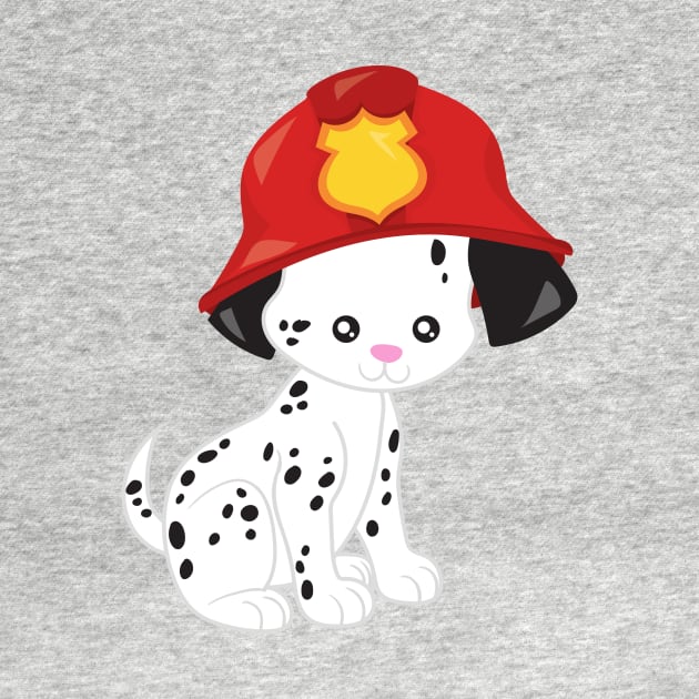 Fireman Dog, Cute Dog, Puppy, Doggo, Dalmatian by Jelena Dunčević